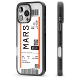 iPhone 16 Pro Max Personalised Mars Space Travel Ticket Black Impact Phone Case