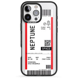 iPhone 16 Pro Max Personalised Neptune Space Travel Ticket Black Impact Phone Case