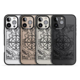 iPhone 16 Pro Max Personalised Wheel of Fortune Tarot Card - Transparent Black Impact Phone Case