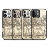 iPhone 16 Pro Max Personalised The Lovers Tarot Card - Solid Cream Black Impact Phone Case