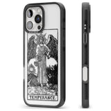 iPhone 16 Pro Max Personalised Temperance Tarot Card - Transparent Black Impact Phone Case