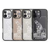 iPhone 16 Pro Max Personalised Strength Tarot Card - White Transparent Black Impact Phone Case