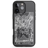 iPhone 16 Pro Max Personalised The Lovers Tarot Card - White Transparent Black Impact Phone Case