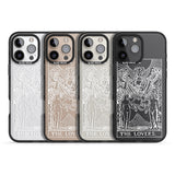 iPhone 16 Pro Max Personalised The Lovers Tarot Card - White Transparent Black Impact Phone Case