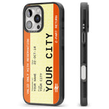 iPhone 16 Pro Max Personalised Create Your Own Train Ticket Black Impact Phone Case