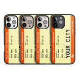 iPhone 16 Pro Max Personalised Create Your Own Train Ticket Black Impact Phone Case