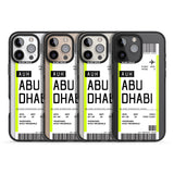 iPhone 16 Pro Max Personalised Abu Dhabi Boarding Pass Black Impact Phone Case