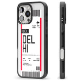 iPhone 16 Pro Max Personalised Delhi Boarding Pass Black Impact Phone Case