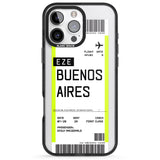 iPhone 16 Pro Max Personalised Buenos Aires Boarding Pass Black Impact Phone Case