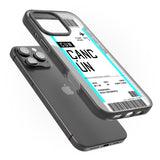 iPhone 16 Pro Max Personalised Cancún Boarding Pass Black Impact Phone Case