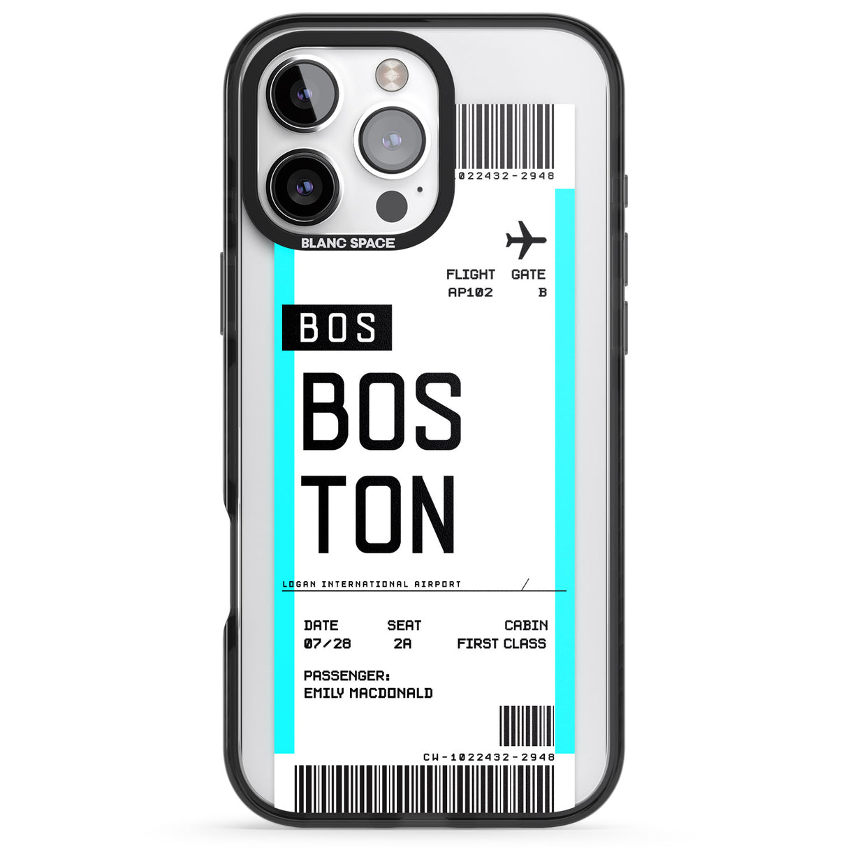 Personalised Boston Boarding Pass