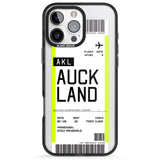 iPhone 16 Pro Max Personalised Auckland Boarding Pass Black Impact Phone Case