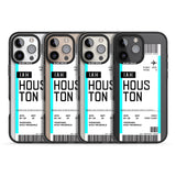 iPhone 16 Pro Max Personalised Houston Boarding Pass Black Impact Phone Case