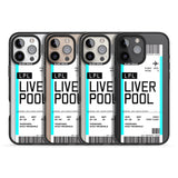 iPhone 16 Pro Max Personalised Liverpool Boarding Pass Black Impact Phone Case