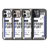 iPhone 16 Pro Max Personalised Frankfurt Boarding Pass Black Impact Phone Case