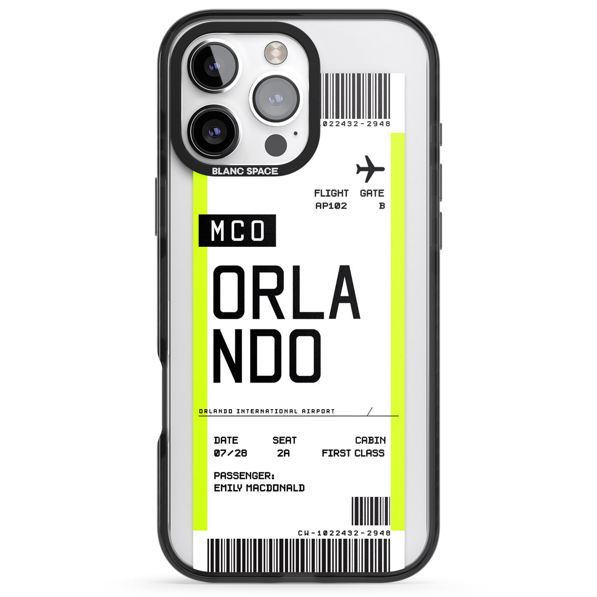 Personalised Orlando Boarding Pass