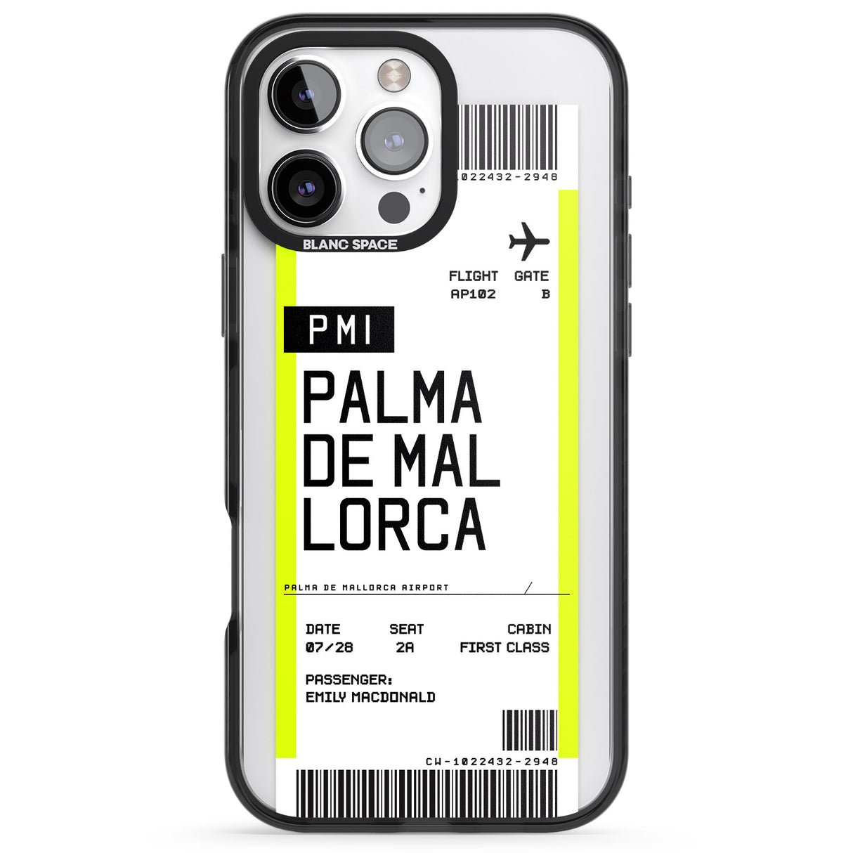 Personalised Palma De Mallorca Boarding Pass