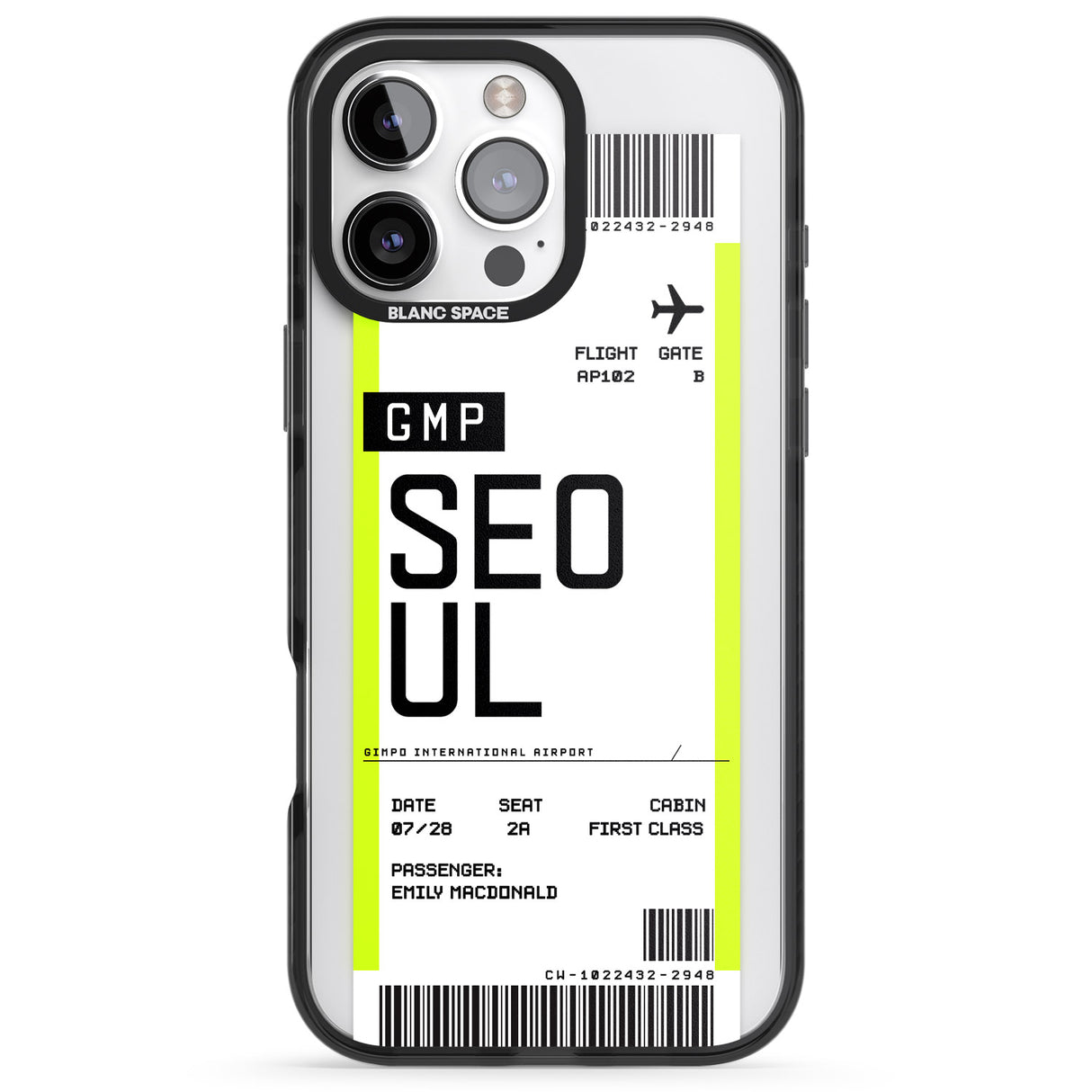 Personalised Seoul Boarding Pass