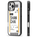 iPhone 16 Pro Max Personalised Shangai Boarding Pass Black Impact Phone Case