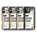 iPhone 16 Pro Max Personalised Shangai Boarding Pass Black Impact Phone Case