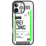 iPhone 16 Pro Max Personalised Beijing Boarding Pass Black Impact Phone Case