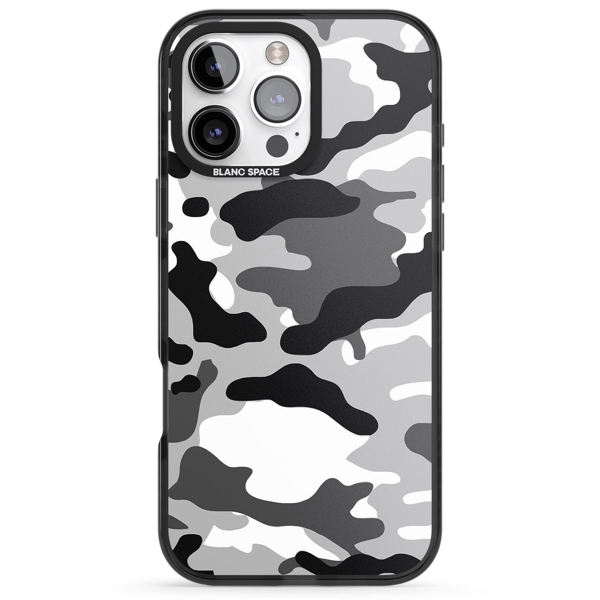 iPhone 16 Pro Max Grey Camo Black Impact Phone Case