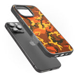 iPhone 16 Pro Max Orange Camo Black Impact Phone Case