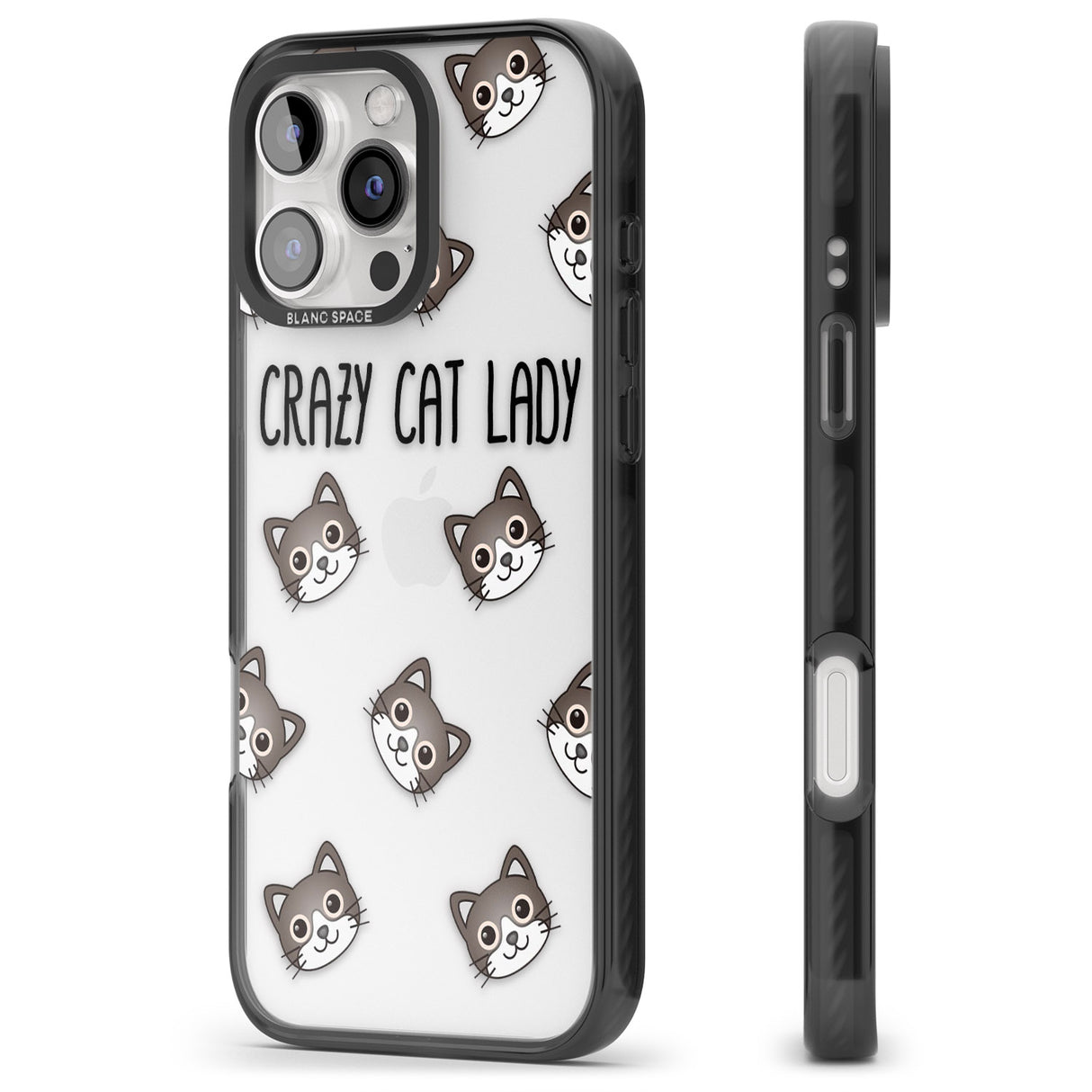 iPhone 16 Pro Max Crazy Cat Lady Black Impact Phone Case