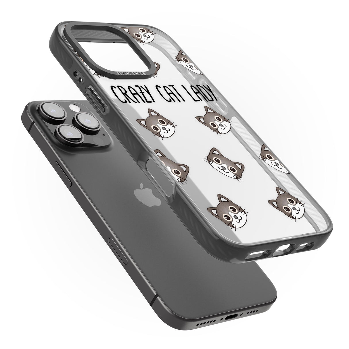 iPhone 16 Pro Max Crazy Cat Lady Black Impact Phone Case