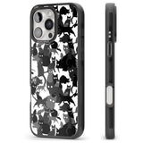 iPhone 16 Pro Max Black & White Cat Camouflage Black Impact Phone Case