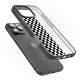 iPhone 16 Pro Max Checker: Half Black Check on Clear Black Impact Phone Case