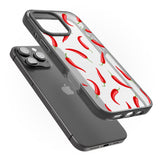 iPhone 16 Pro Max Chilli Pattern Black Impact Phone Case