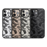 iPhone 16 Pro Max Black Dragon Pattern Black Impact Phone Case