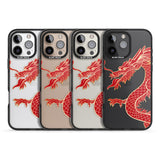 iPhone 16 Pro Max Large Red Dragon Black Impact Phone Case