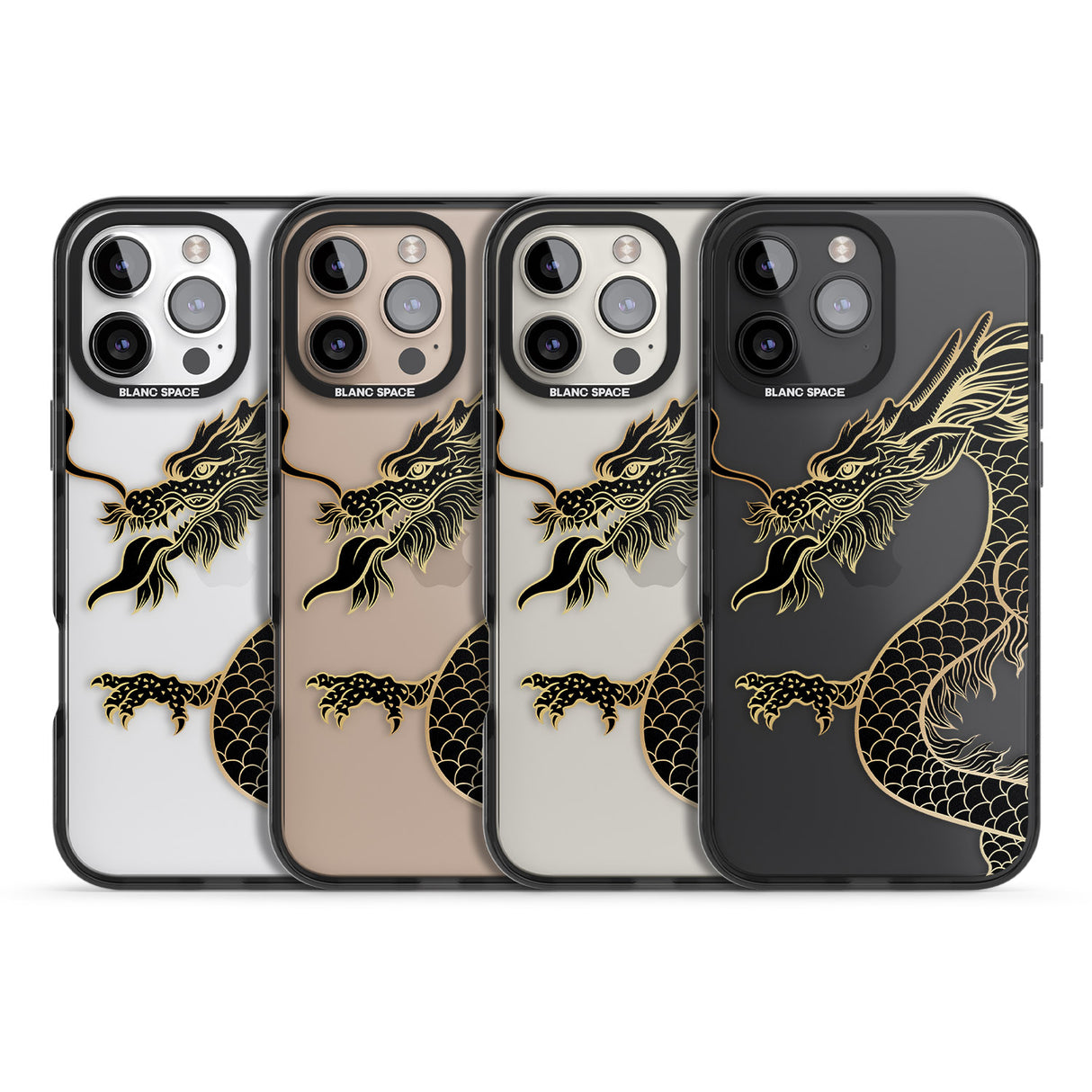 iPhone 16 Pro Max Large Black Dragon Black Impact Phone Case