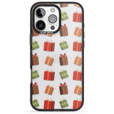 iPhone 16 Pro Max Christmas Presents Pattern Black Impact Phone Case