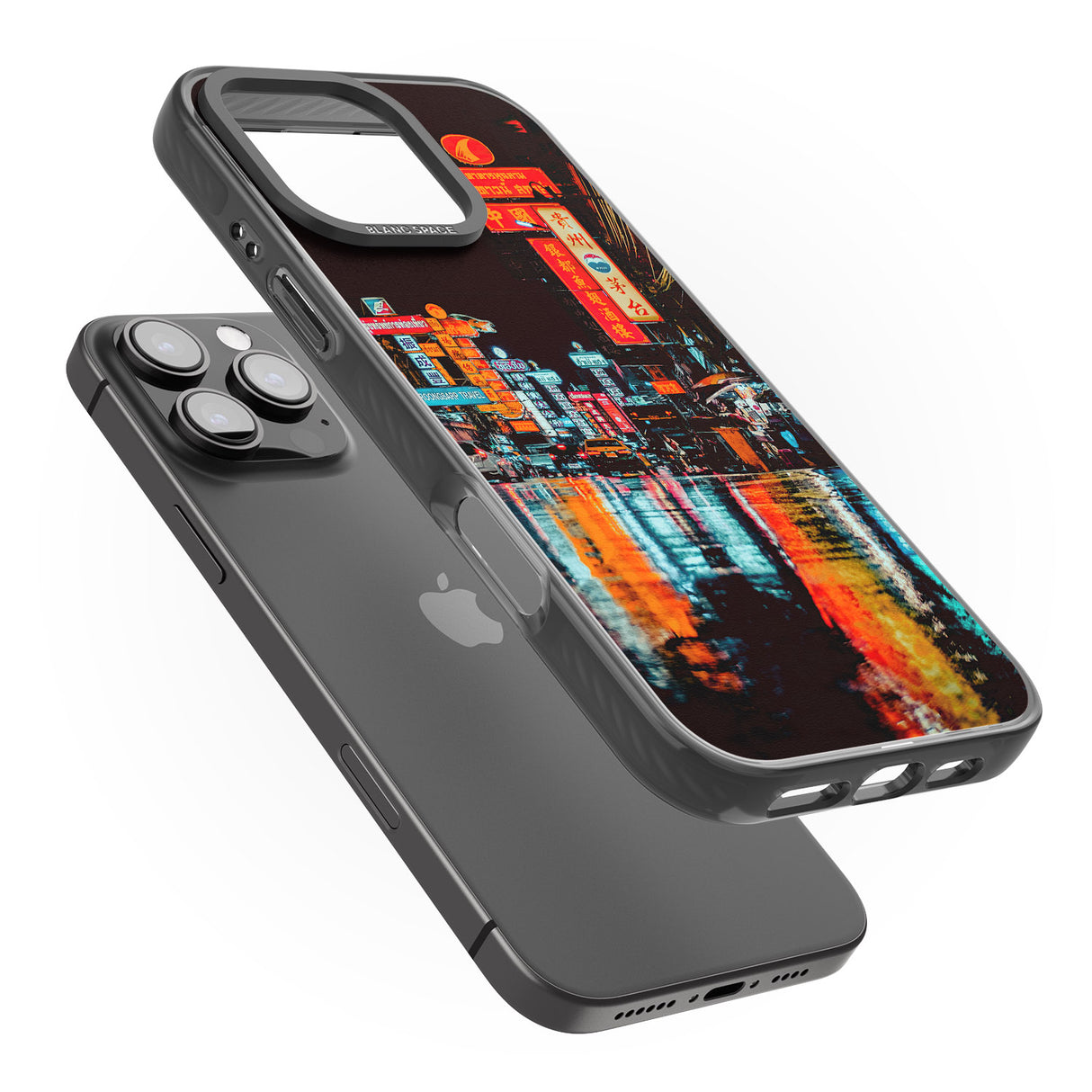 iPhone 16 Pro Max Neon City Black Impact Phone Case