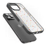 iPhone 16 Pro Max Small Confetti Print Clear Black Impact Phone Case