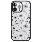 iPhone 16 Pro Max Mixed Galaxy Pattern Black Impact Phone Case