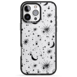 iPhone 16 Pro Max Moons & Stars Black Impact Phone Case