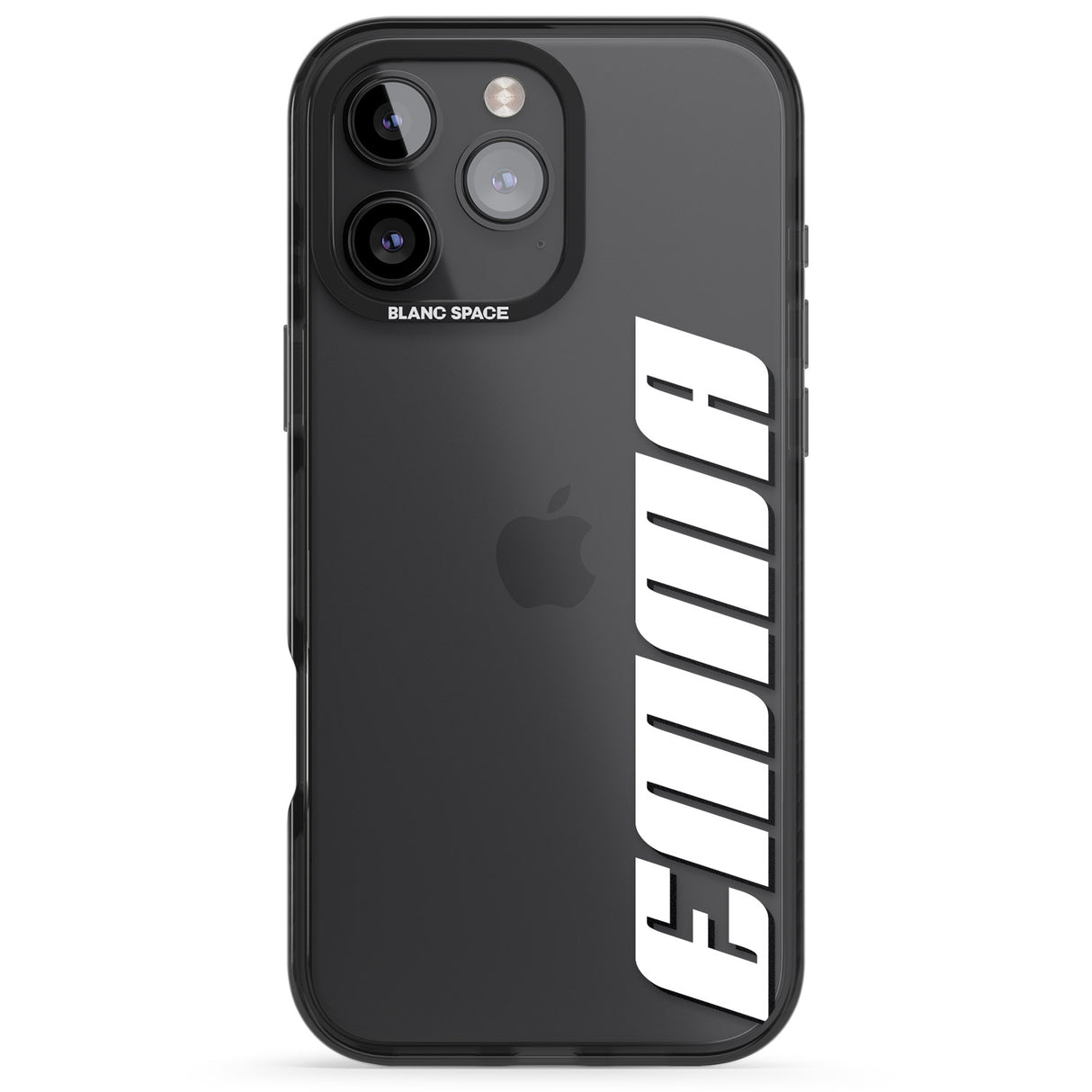 iPhone 16 Pro Max Personalised Clear Text 4B Black Impact Phone Case