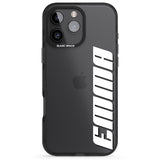 iPhone 16 Pro Max Personalised Clear Text 4B Black Impact Phone Case