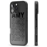 iPhone 16 Pro Max Personalised Clear Text 5E Black Impact Phone Case