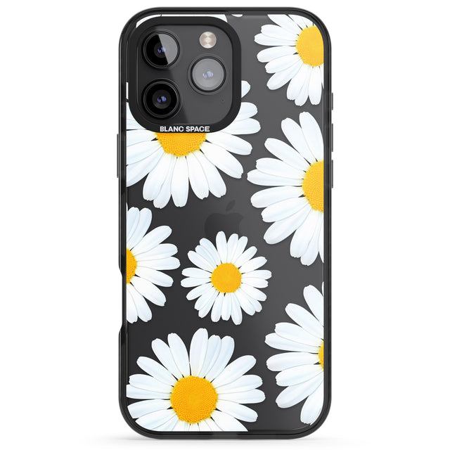 iPhone 16 Pro Max Summer Daisy Black Impact Phone Case