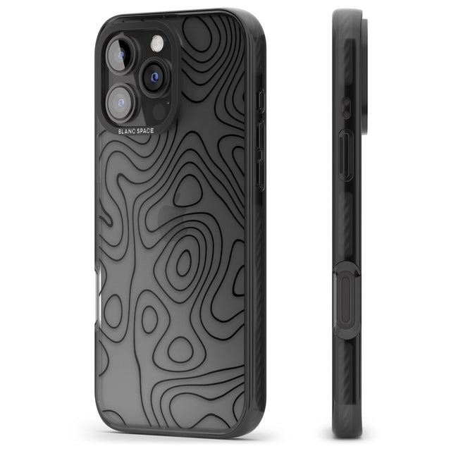 iPhone 16 Pro Max Damascus Steel Black Impact Phone Case