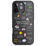 iPhone 16 Pro Max Anxiety White Text Black Impact Phone Case