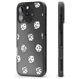 iPhone 16 Pro Max Clear Dice Pattern Black Impact Phone Case