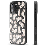 iPhone 16 Pro Max Westie Watercolour Dog Pattern Black Impact Phone Case