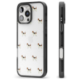 iPhone 16 Pro Max Beagle Dog Pattern Clear Black Impact Phone Case