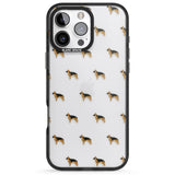 iPhone 16 Pro Max German Sherpard Dog Pattern Clear Black Impact Phone Case